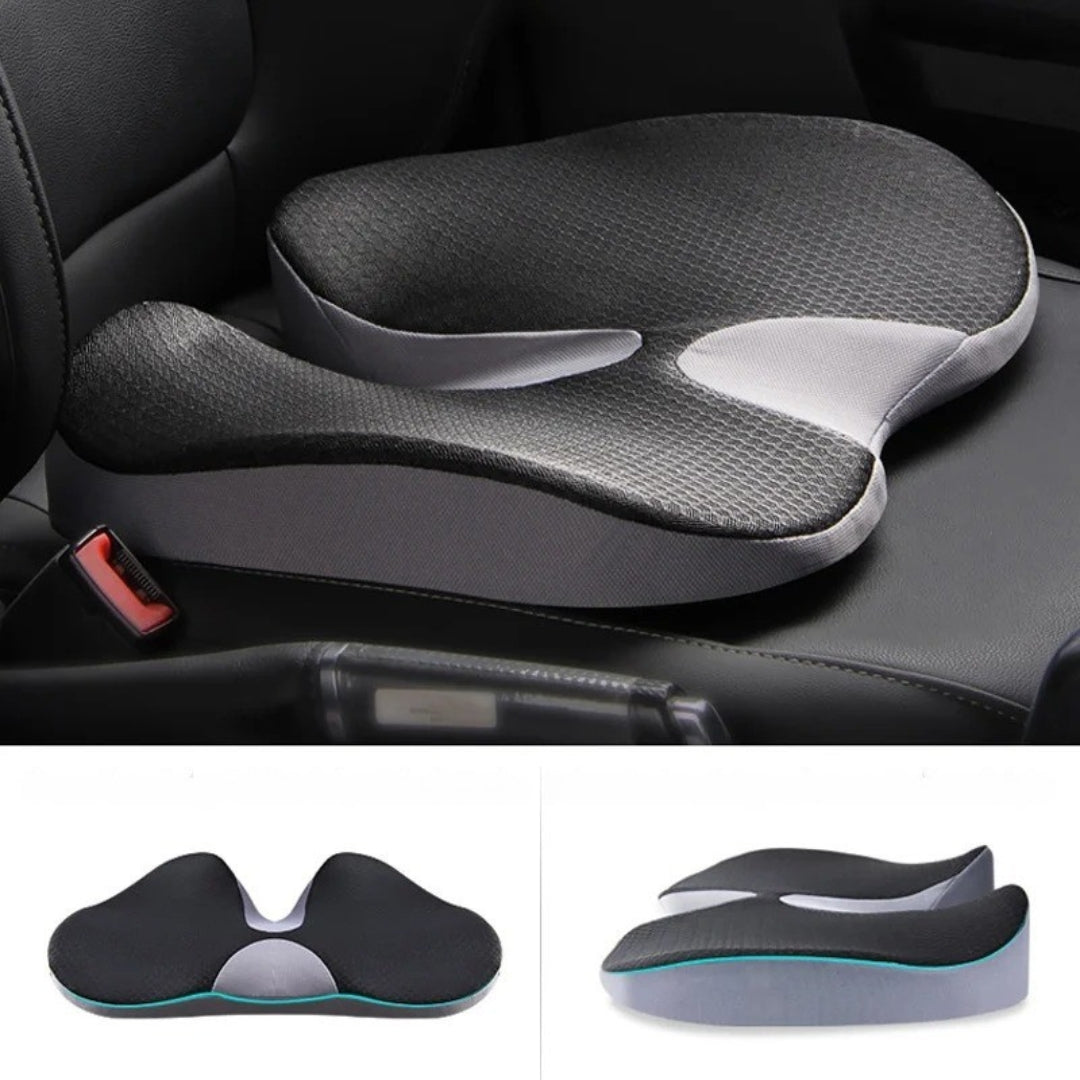 Coussin ergonomique en mousse à mémoire Respirant Antidérapant Housse lavable Bureau Voiture Fauteuil roulant 44x14cm | Restfield