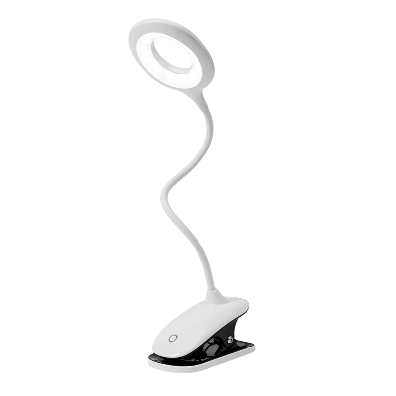 USB Oplaadbare Clip-On Leeslamp met Flexibele Zwanenhals en Dimbaar Licht | Bureauleeslamp | Studielamp | Bedlampje Lezen | Verstelbare Klem | Oplaadbaar | Sansoti