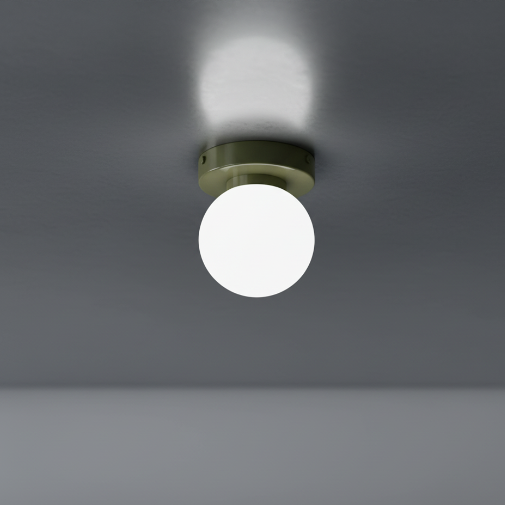 Glas-Kugel Wand- und Deckenleuchte mit farbiger Scheibe 12×10cm G9 LED 3000K Warmweiß 110-240V Festverdrahtet | Sansoti