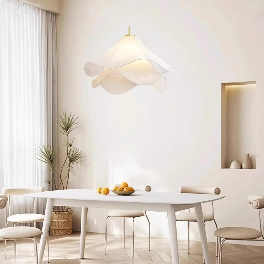 Hanglamp Japandi Stof Rond Scandinavisch Design E27 40-80cm Warm Licht | Sansoti