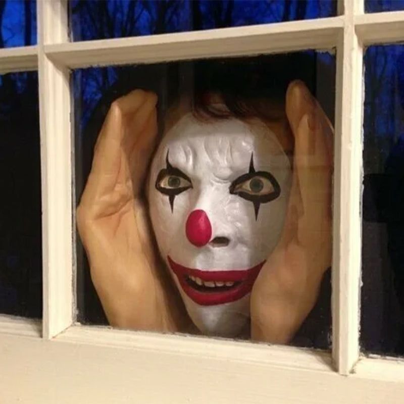 Halloween Raamdecoratie Glurende Ogen met Enge Silhouetten voor Griezelfeest Spookhuis Horror Themafeest | Sansoti