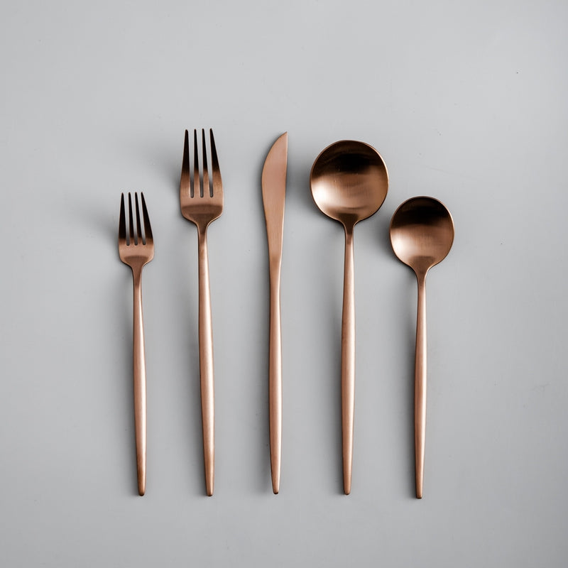 Bestek Set 18/10 RVS met Titanium Coating voor Moderne Gedekte Tafels 4 tot 16 Personen Elegante Tafelbestek | Sansoti