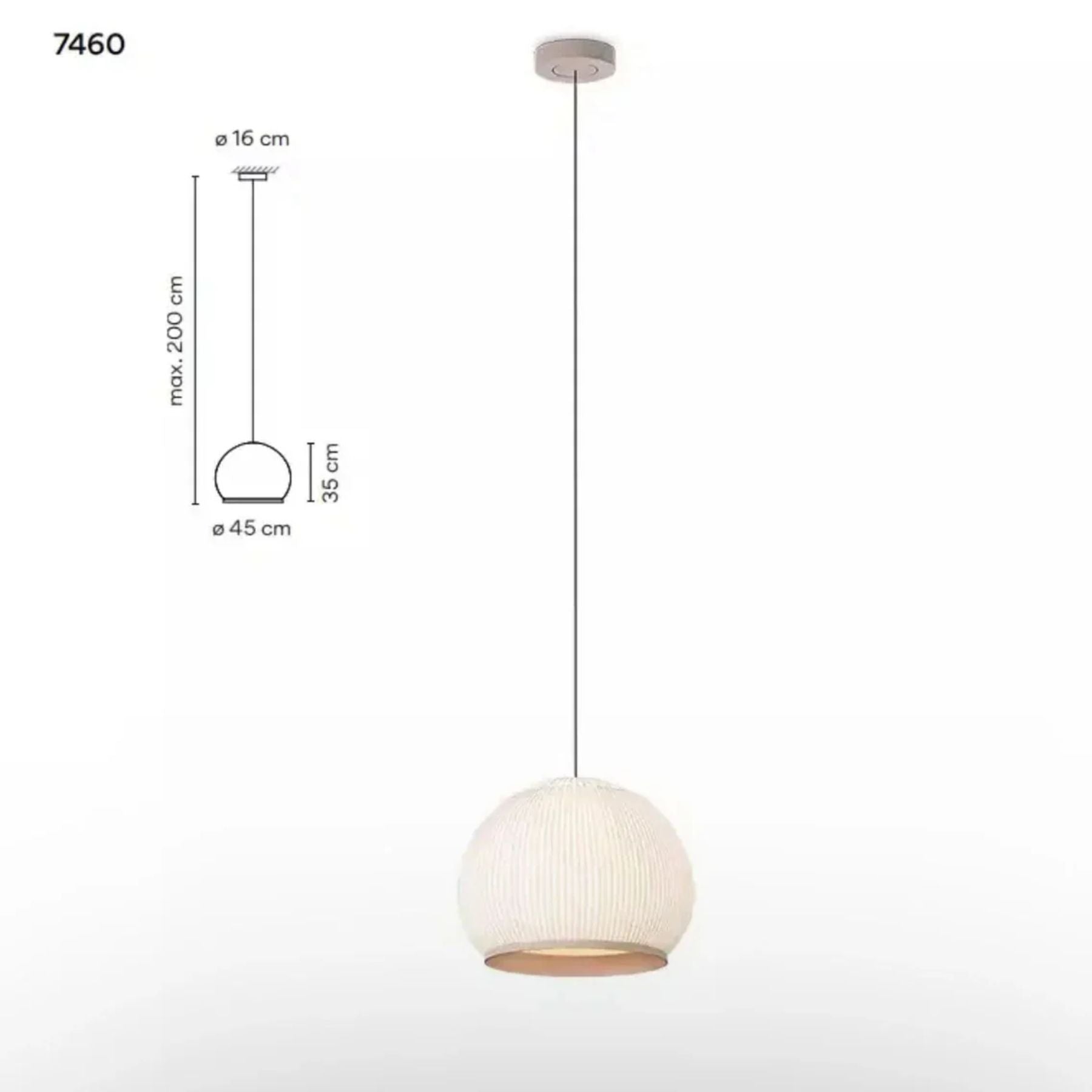 Japandi Hanglamp 3D Lycra 45 cm Beige Eettafel Woonkamer Dimbare LED Hanglamp Scandinavische Verlichting Interieur | Sansoti