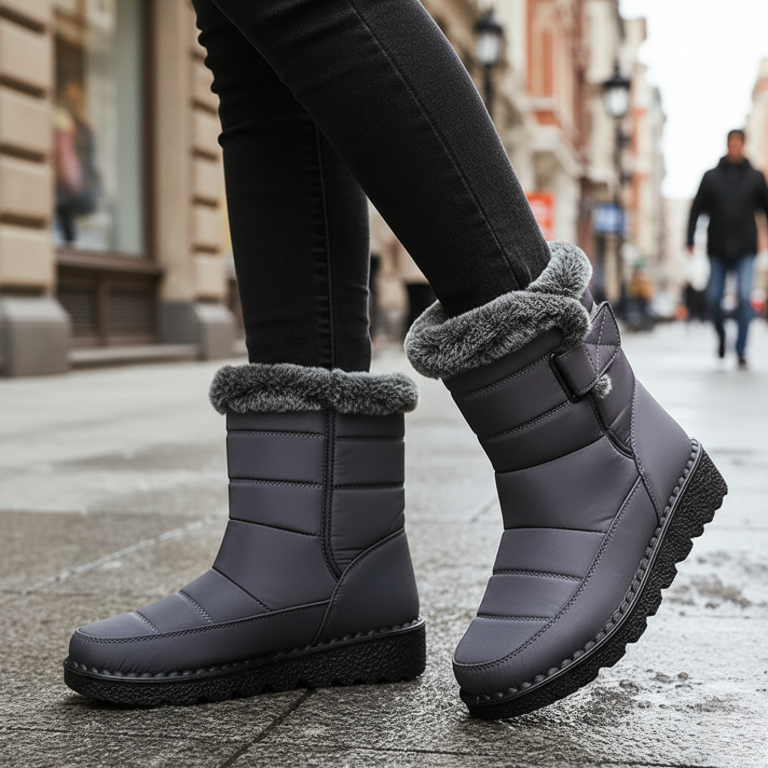 Gevoerde Winterlaarzen Dames Waterafstotend Antislip Hoge Grip Warme Voering Stevige Zool Comfortabel | Sansoti