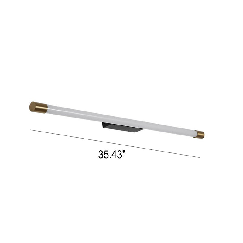 Wandleuchte LED Röhrenförmig Aluminium Schwarz Gold 40cm 60cm 90cm 120cm 150cm Wohnzimmer Schlafzimmer Spiegelleuchte Linienlampe Bad | Restfield