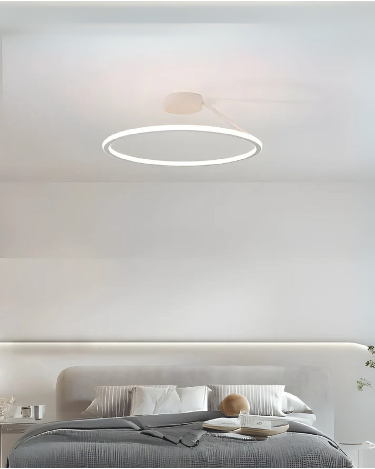 Moderne Plafondlamp Ring Minimalistisch Design Zwart Wit Goud S M L Dimbaar LED Sfeerverlichting Woonkamer Slaapkamer Eetkamer Scandinavische Stijl | Sansoti