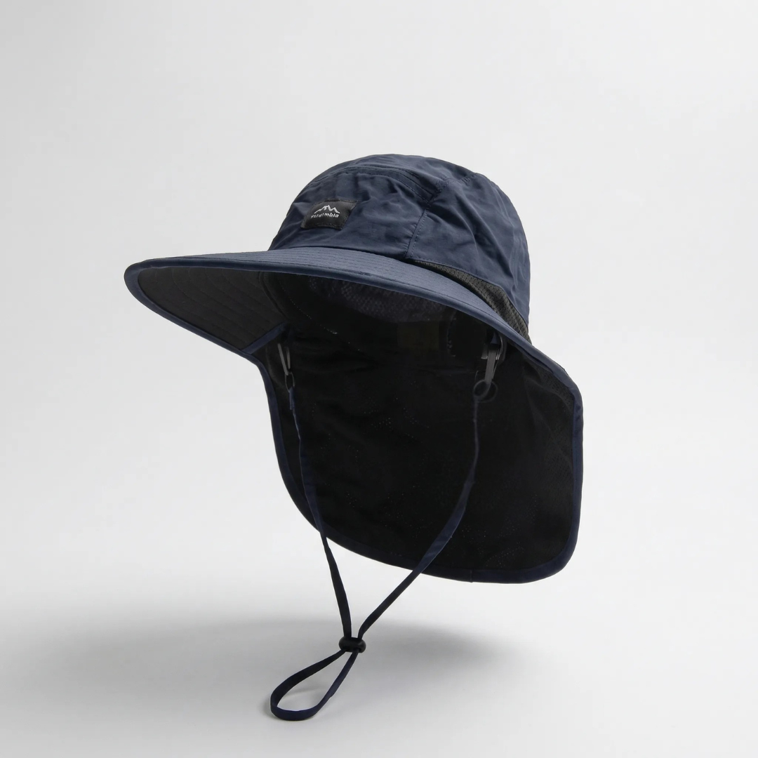Sun Protection Hat with Neck Flap Breathable Quick-Drying UPF 50+ Hiking Fishing Outdoor Unisex Summer Hat | Sansoti