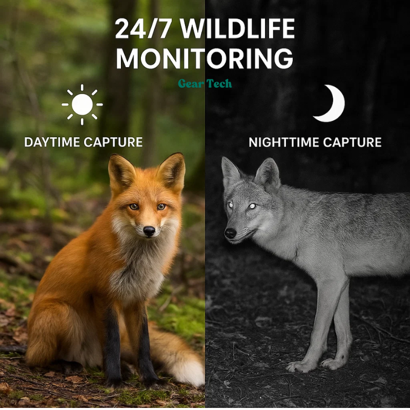 Wildlife Bewegingscamera met Nachtzicht 16MP 1080p voor Tuin Natuurfotografie Waterdicht IP66 | Sansoti