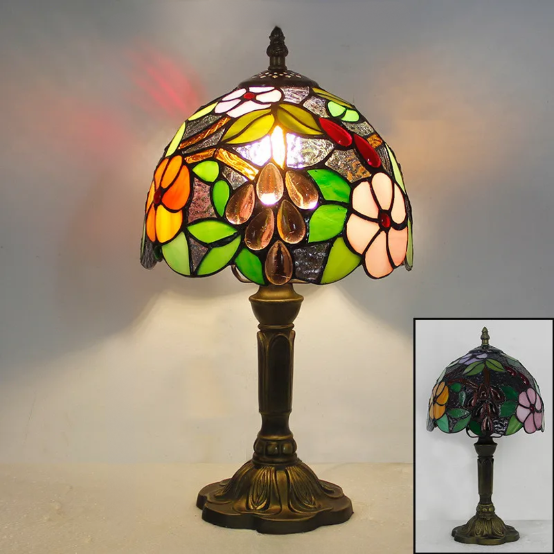 Wireless LED Table Lamp with Color-Changing Glass 37cm Mood Light Rechargeable Living Room Bedroom Office | Sansoti