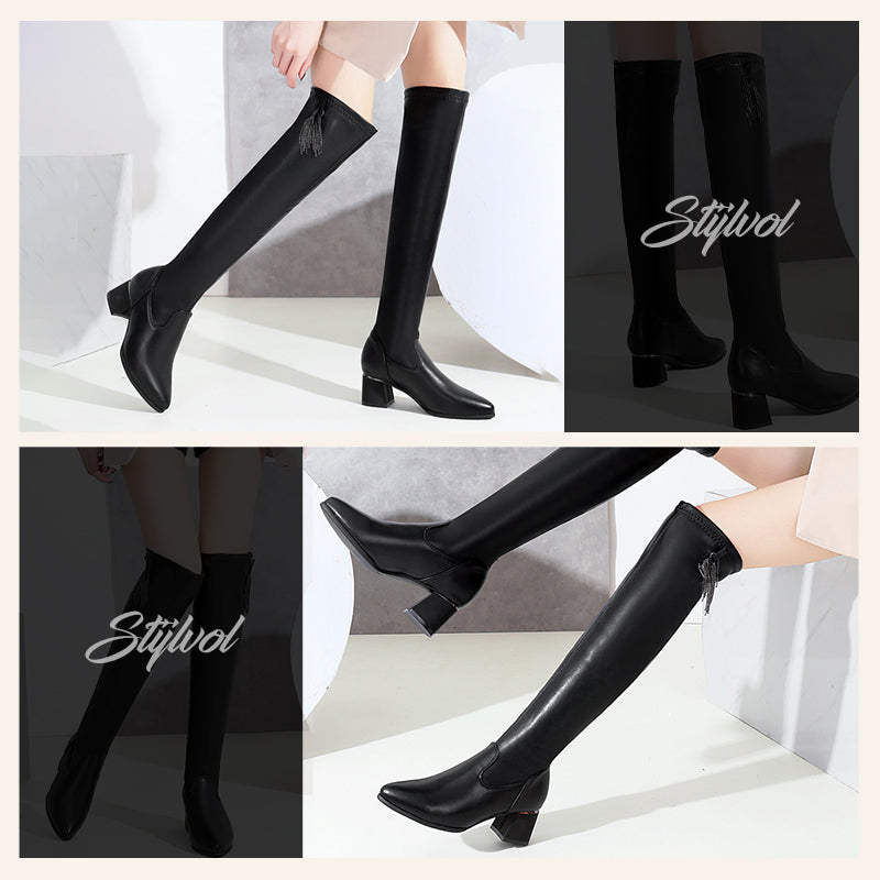 Comfortabele Elastische Winterlaarzen met Warme Voering voor Dames | Sansoti