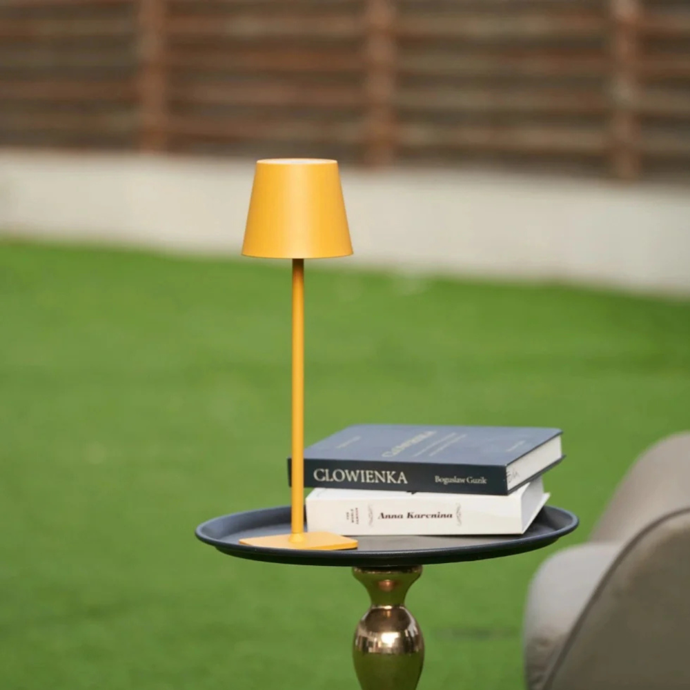 Wireless Table Lamp Dimmable Rechargeable 38cm Metal LED Touch Indoor Outdoor IP54 Waterproof Ambient Lighting | Sansoti