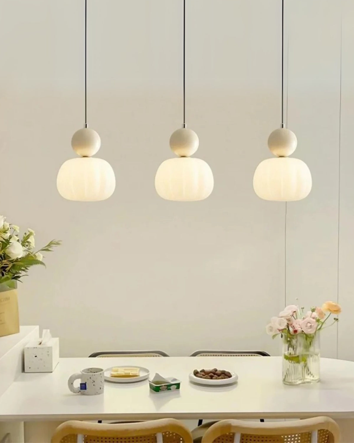 Art Deco Hanglamp Sculptuur met Warme Gloed voor Woonkamer Eetkamer | Sansoti
