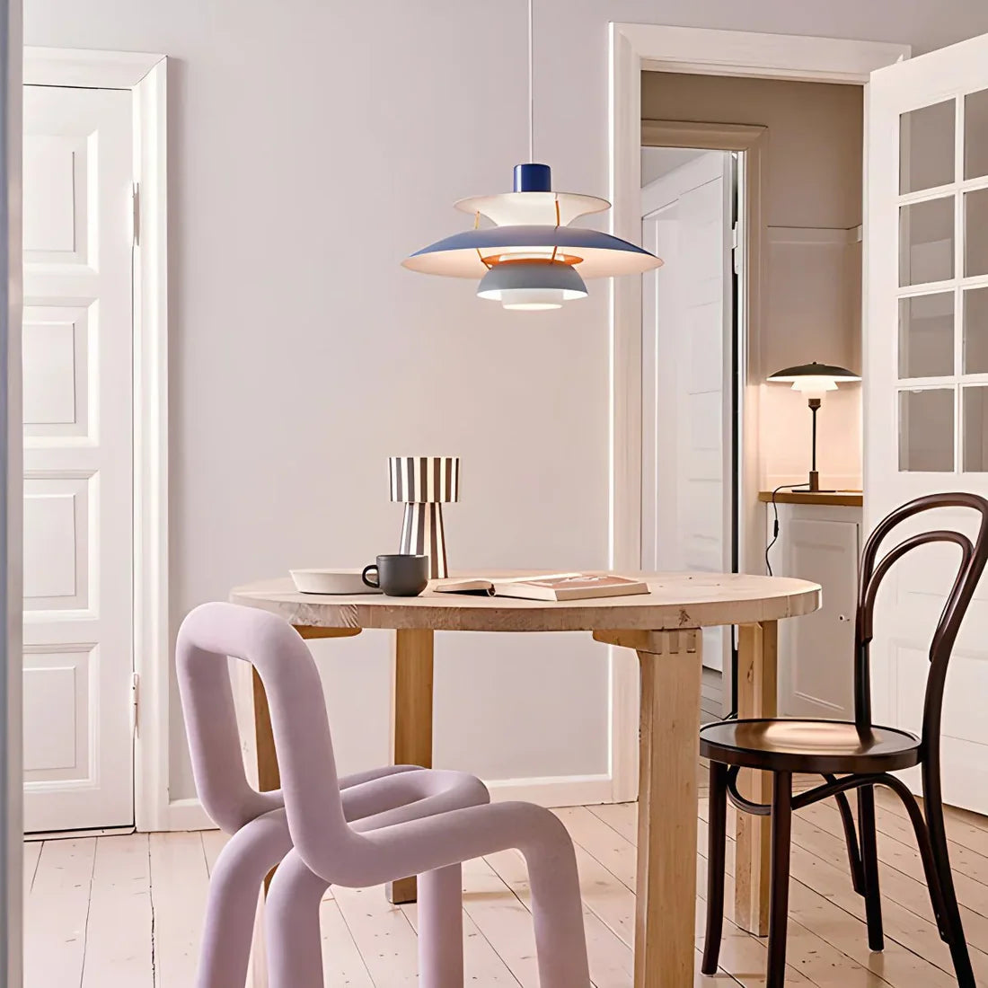 Suspension métal E27 vert table à manger salon lampe design superposée suspension scandinave éclairage d’ambiance intérieur | Restfield
