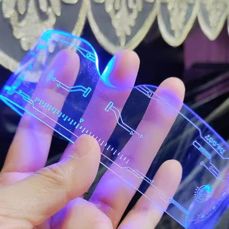 LED-Visierbrille mit beleuchtetem Cyberpunk-Look für Partys, Festivals und Halloween - futuristisches Design für Cosplay | Sansoti