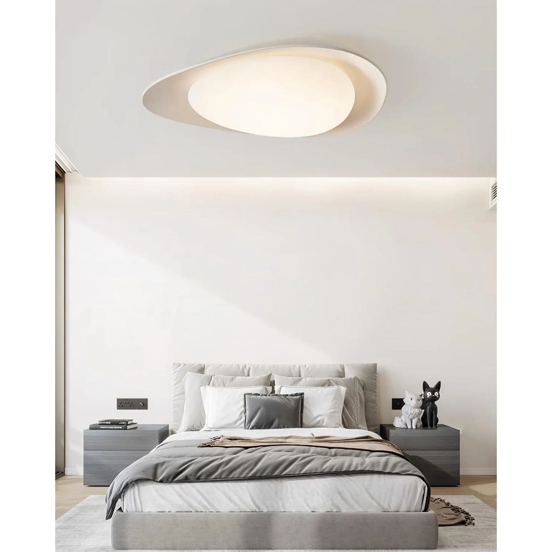 LED Plafondlamp Bladvorm Resin Groen Woonkamer Slaapkamer Eetkamer Organische Plafondlamp Scandinavisch Interieur | Sansoti