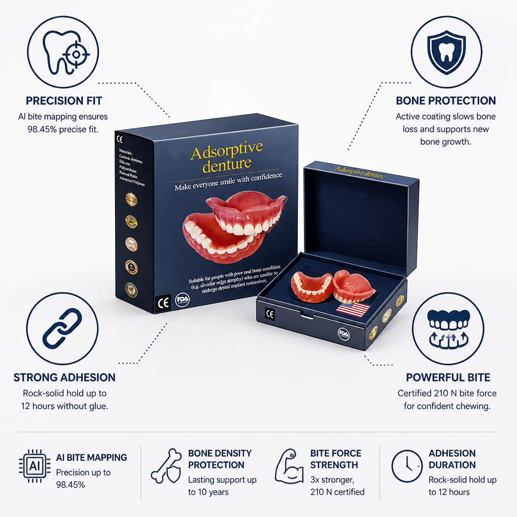 Prothèse dentaire sur mesure avec ajustement intelligent et maintien de 12 heures - Un sourire naturel pour un confort au quotidien | Sansoti
