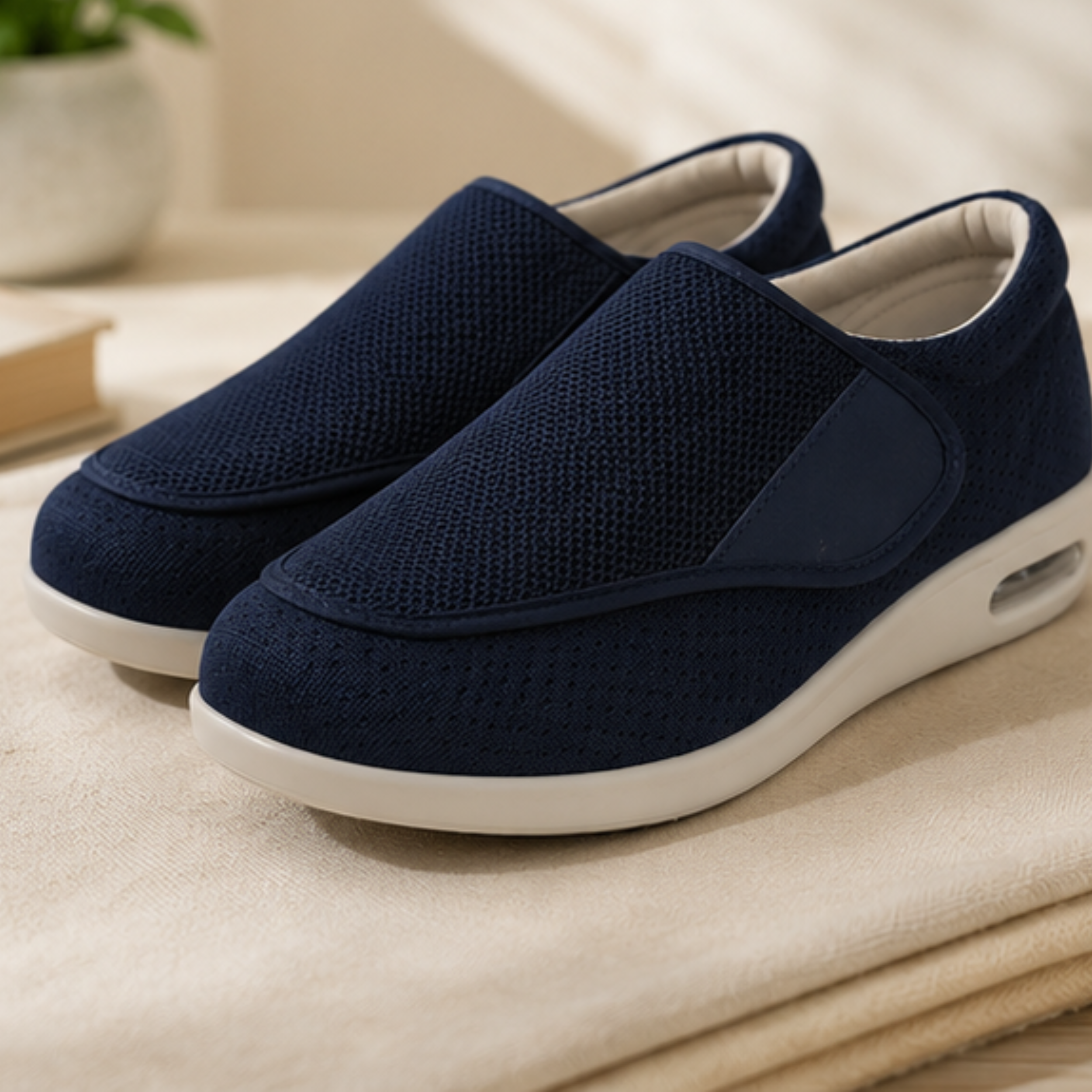 Brede Instapschoenen voor Gevoelige en Gezwollen Voeten – Memory Foam Inlegzool – Naadloos Interieur – Diabetische Comfortschoenen voor Dagelijks Gebruik | Sansoti
