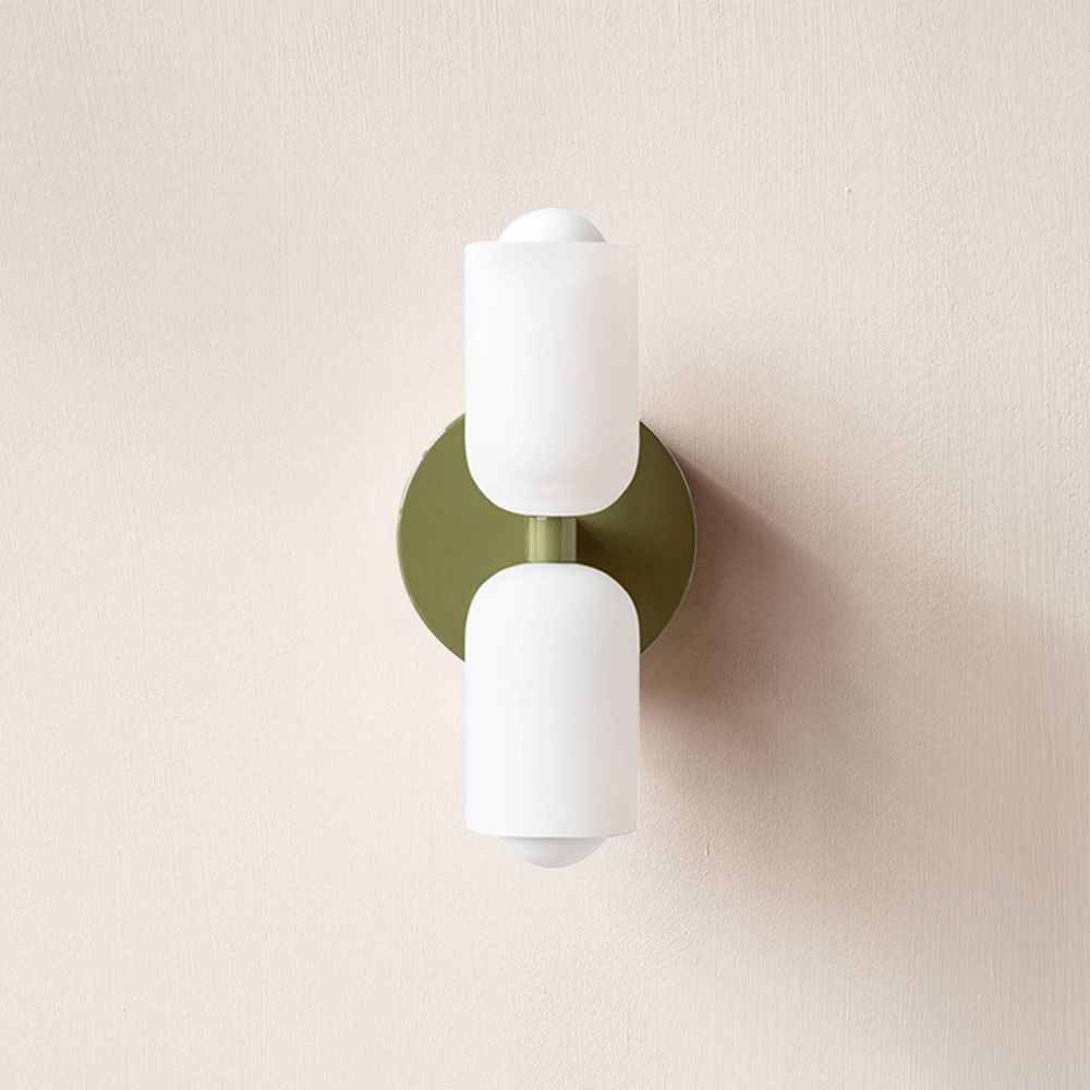 Wall lamp with Double Acrylic Shades – Stylish Up & Down Lighting for Hallway Bedroom Living Room Corridor | Sansoti