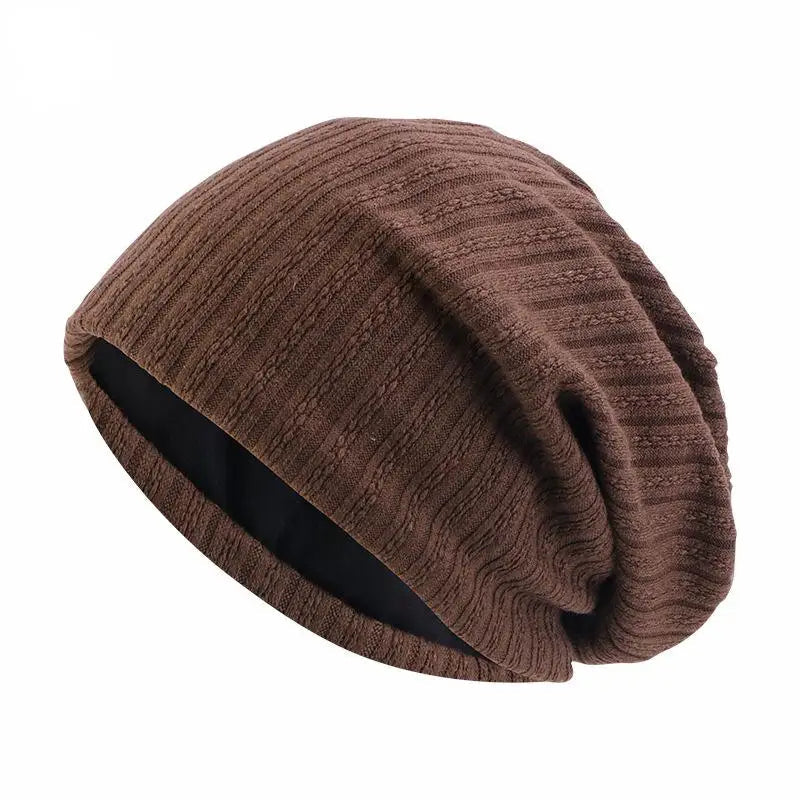 Bonnet en maille à motif de blé – Bonnet d'hiver chaud unisexe à double épaisseur en coton et polyester – Hiver automne | Sansoti