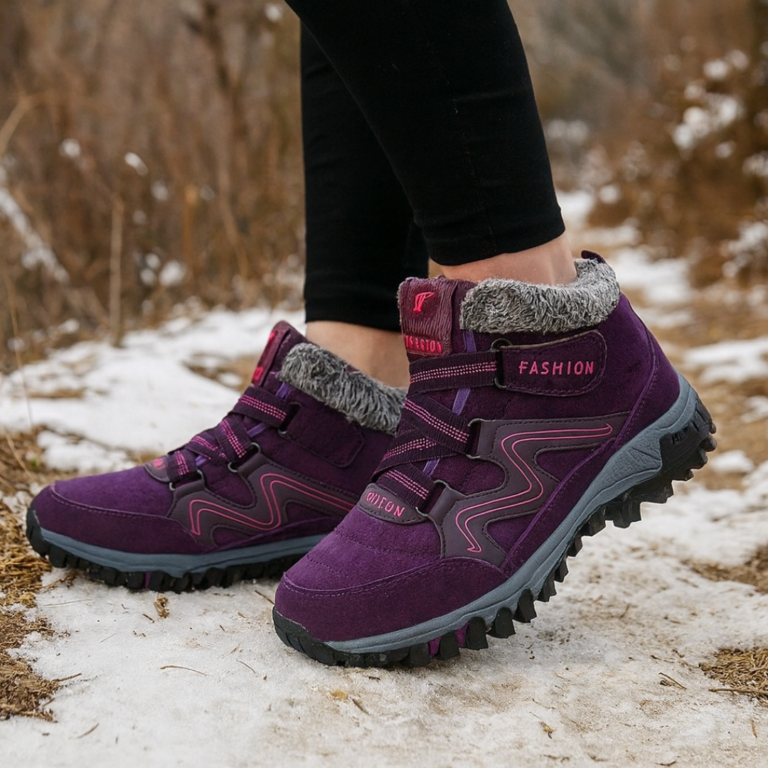 Gevoerde Winterlaars Dames met Antislip Zool Warmte Comfort Sneeuw Regen Herfst Lente Casual Outdoor Schoen | Sansoti