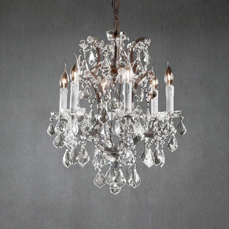 Kroonluchter Kristal Rond 46cm Zwart Messing Eetkamer Woonkamer Entree Hal Slaapkamer Sfeerverlichting | Sansoti