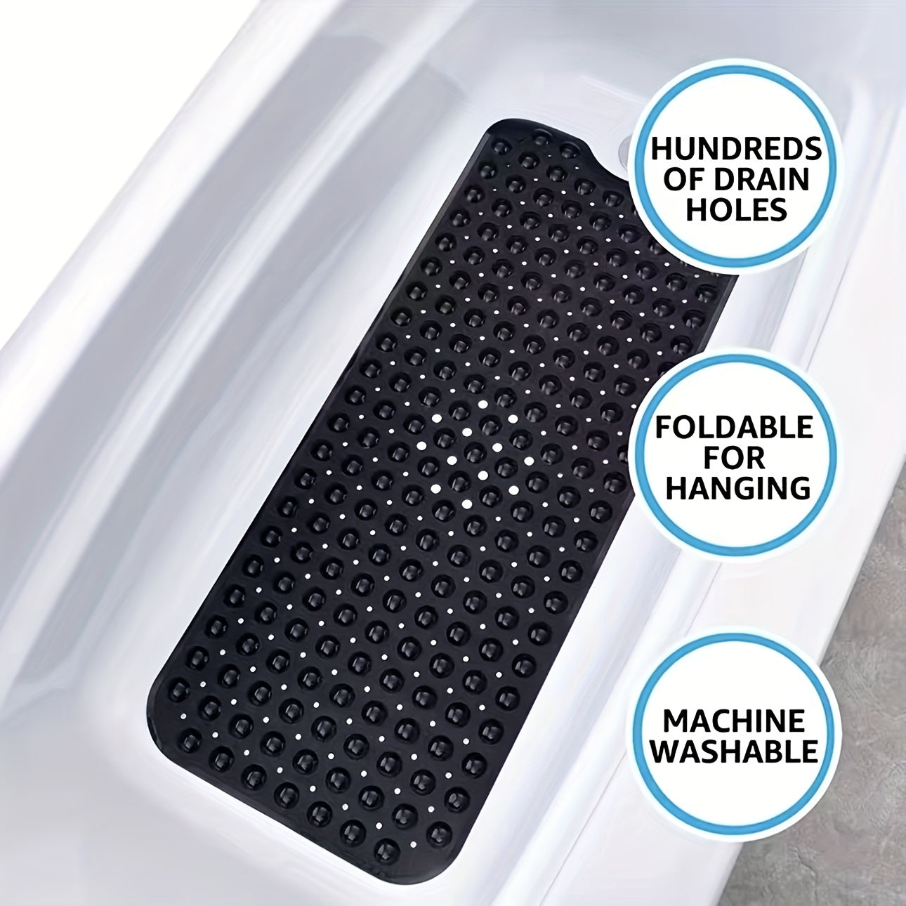 Antislip Badmat XL voor Douche en Bad – Extra Lange Veiligheidsbadmat met Zuignappen | Sansoti