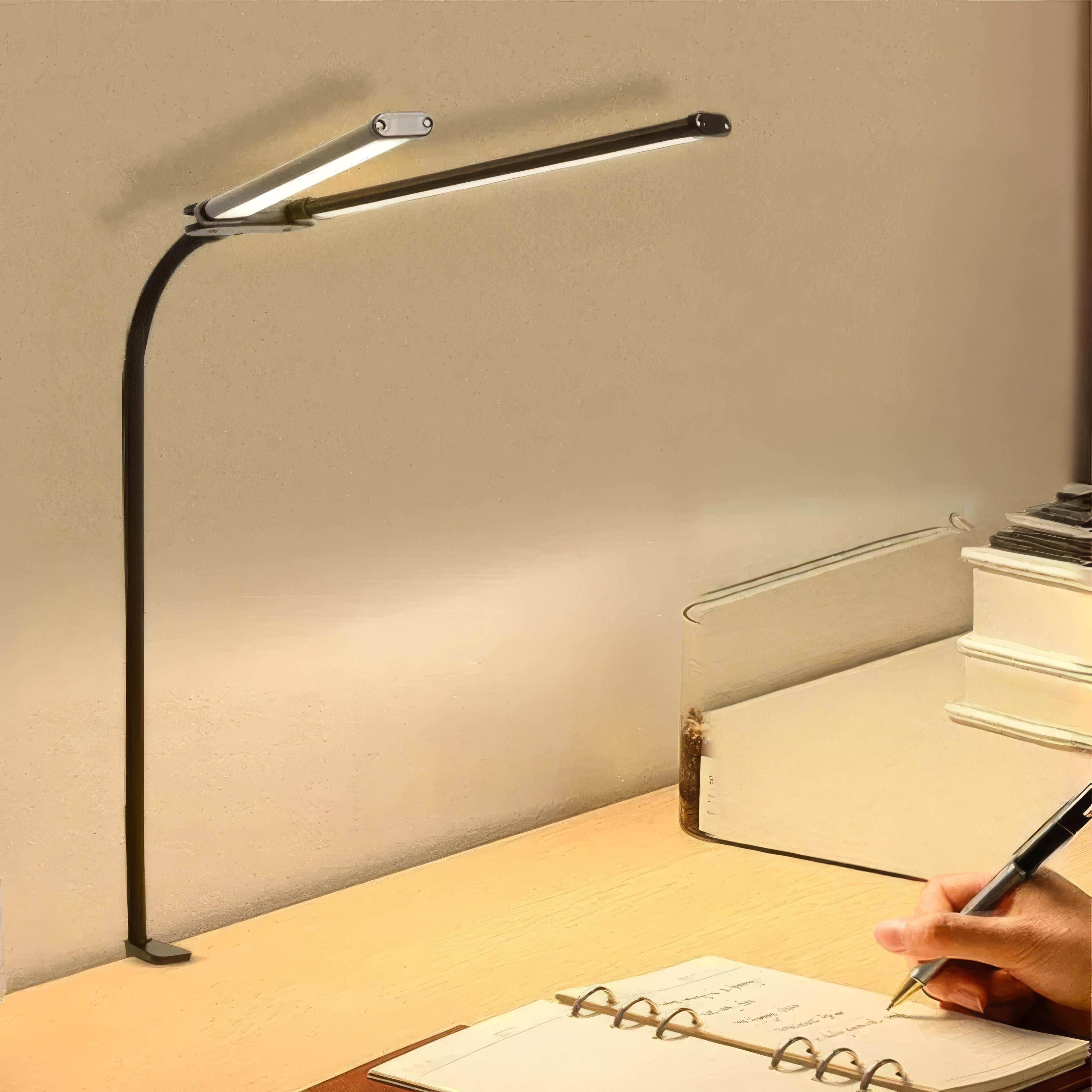 LED Bureaulamp Dubbele Kop met Dimfunctie – Verstelbaar en Oogvriendelijk | Sansoti