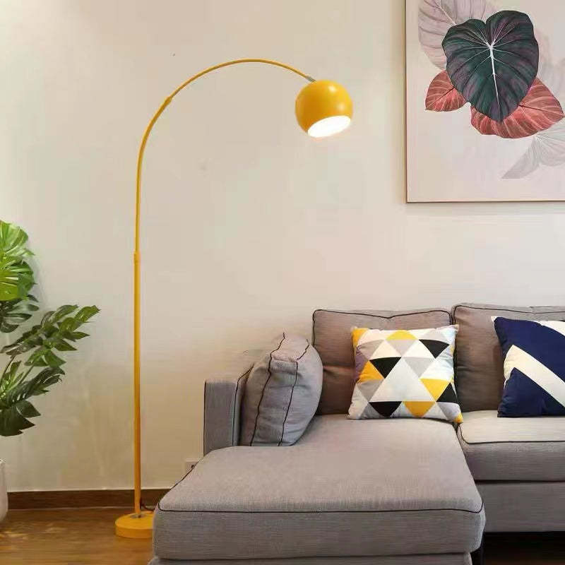 Vloerlamp Boogvorm Led Metaal Zwart Blauw Geel Roze Zilver Goud Dimbaar Woonkamer Slaapkamer | Sansoti