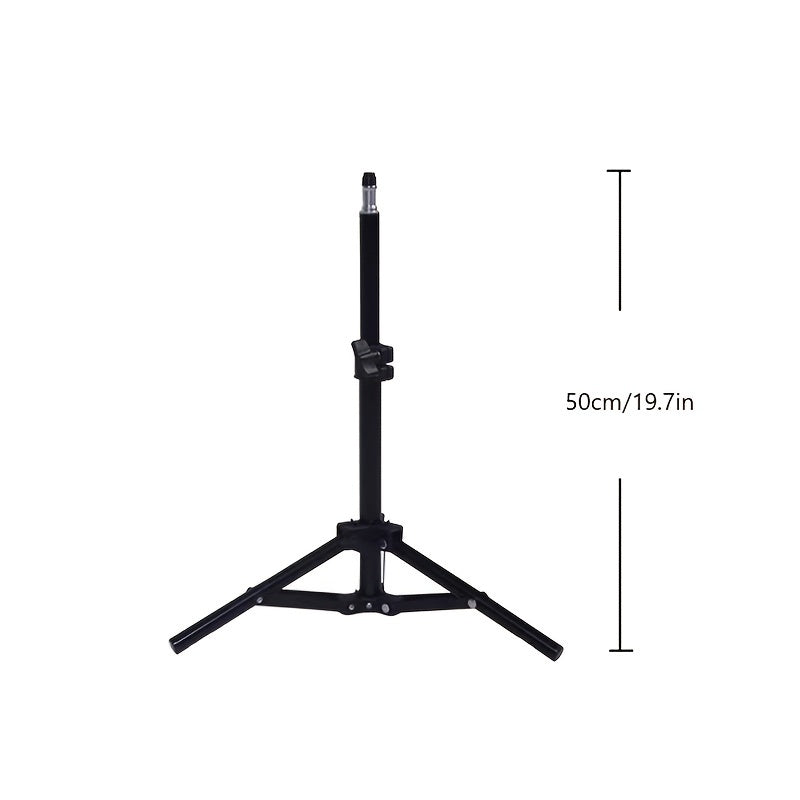 LED-ringlamp 26 cm met verstelbaar statief 55 cm voor fotografie en video | Sansoti