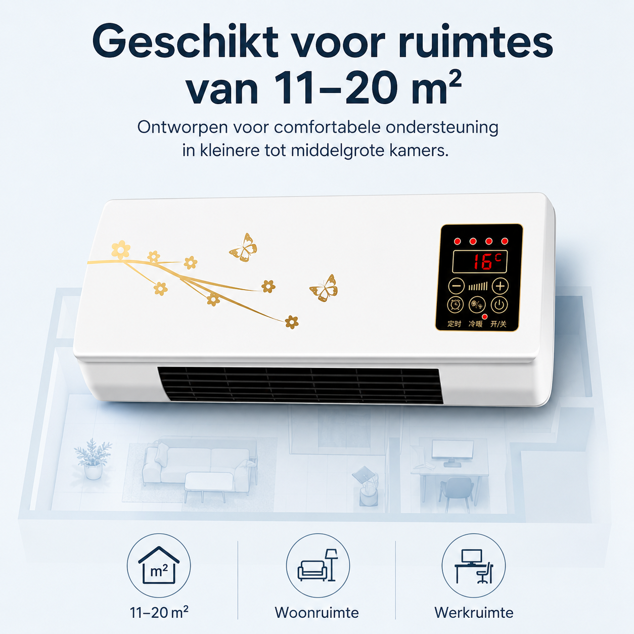 Draagbare 3-in-1 Luchtkoeler met Verdampingstechnologie – USB Ventilator Bevochtiger voor Bureau Nachtkastje | Sansoti