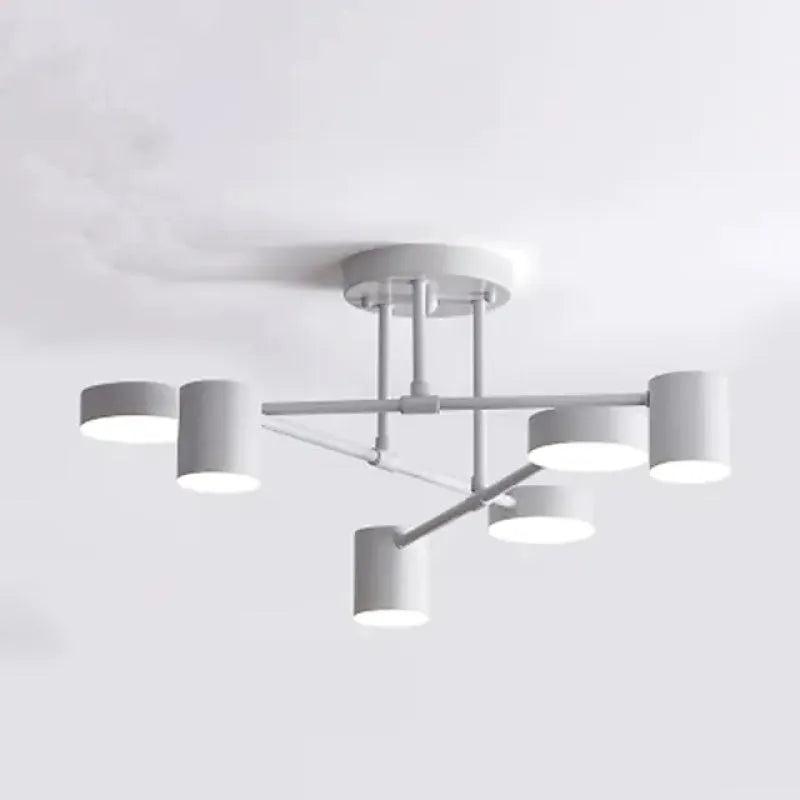 Plafonnier 6 Lumières Réglable Design Moderne Noir 57x25cm LED | Restfield