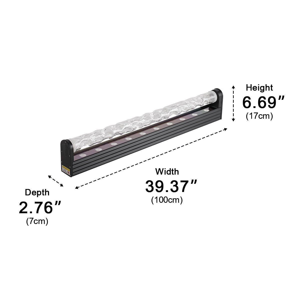 Wandlamp LED 3D Vlameffect Aluminium Zwart Woonkamer Bar RGBW Sfeerlamp Wandwasser Lichteffect | Sansoti