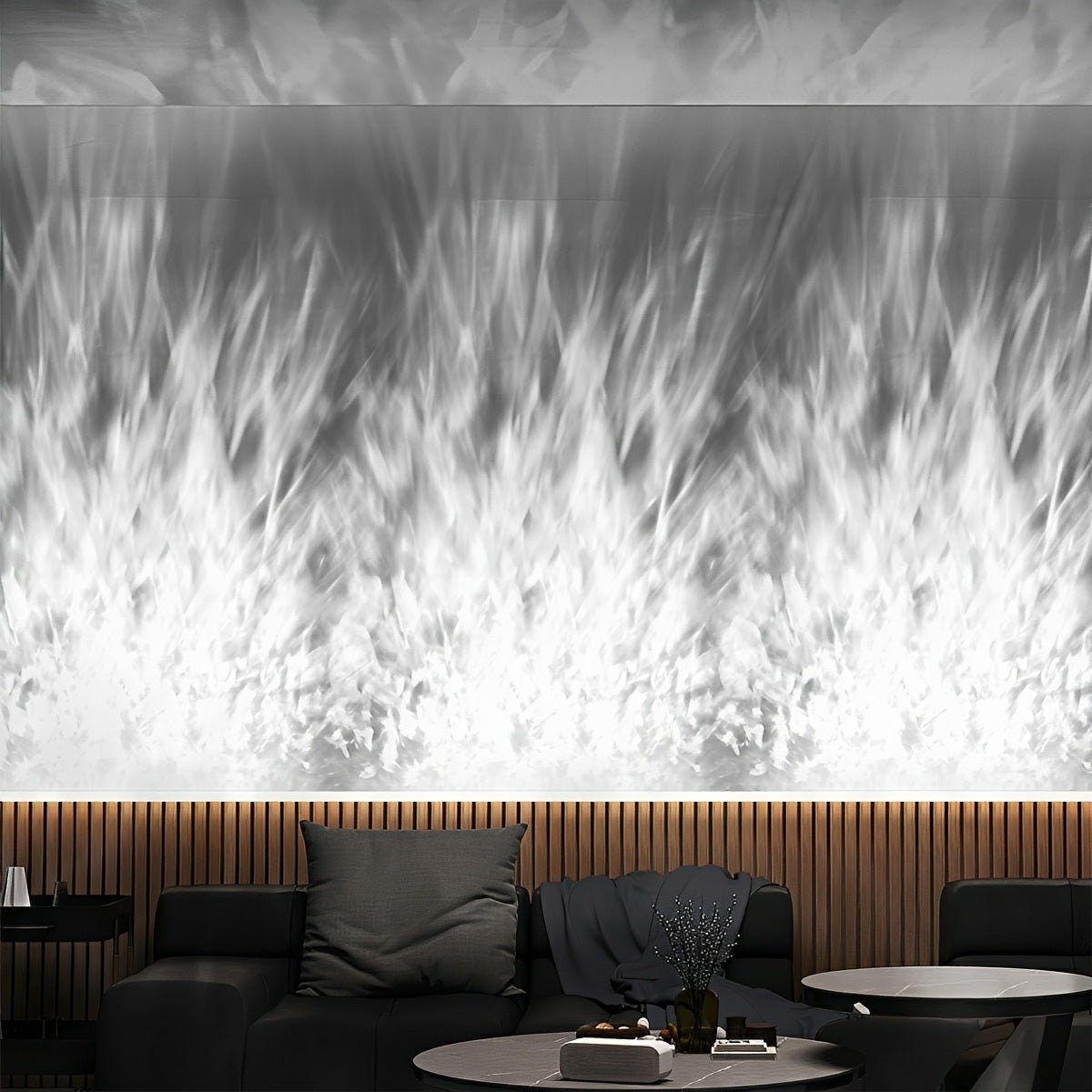 Applique murale LED à effet de vague RGBW en aluminium noir, 50 cm/100 cm, éclairage d'ambiance pour le salon et la chambre | Sansoti