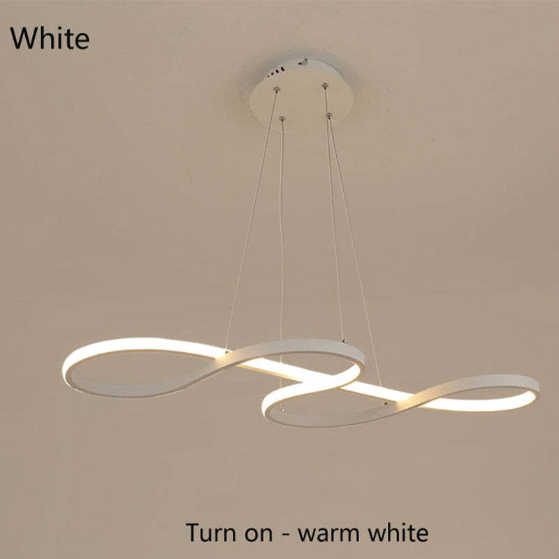Musical Note Pendant Light Black Gold Design LED Adjustable Dining Room Living Room Modern Fixture Ambient Lighting Interior | Sansoti