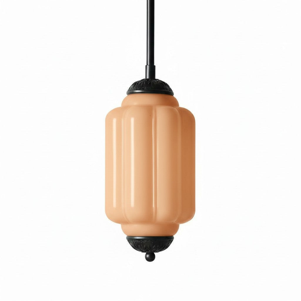 Vintage Melkglazen Hanglamp met Gegolfde Rand – Scandinavische Sfeerverlichting voor Keuken en Slaapkamer | Sansoti