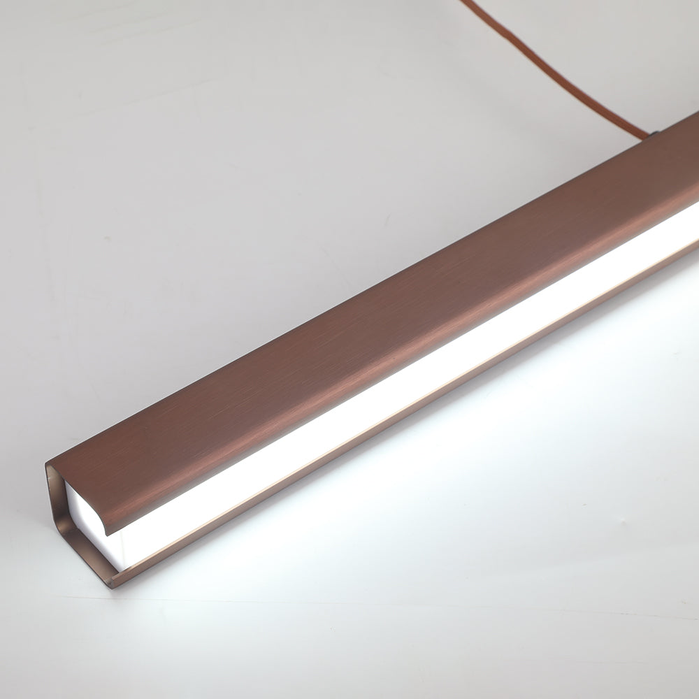 Hanglamp Rechthoekig LED Dimbaar Zwart Bruin Metaal Acryl Eettafel Woonkamer 80-150cm | Sansoti