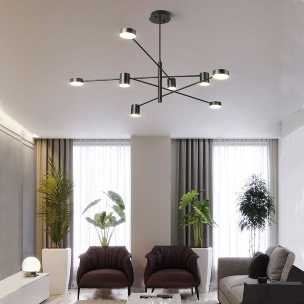 Industriële Hanglamp Takstructuur Metaal LED Verlichting Woonkamer Slaapkamer Eetkamer Modern Zwart Goud | Sansoti