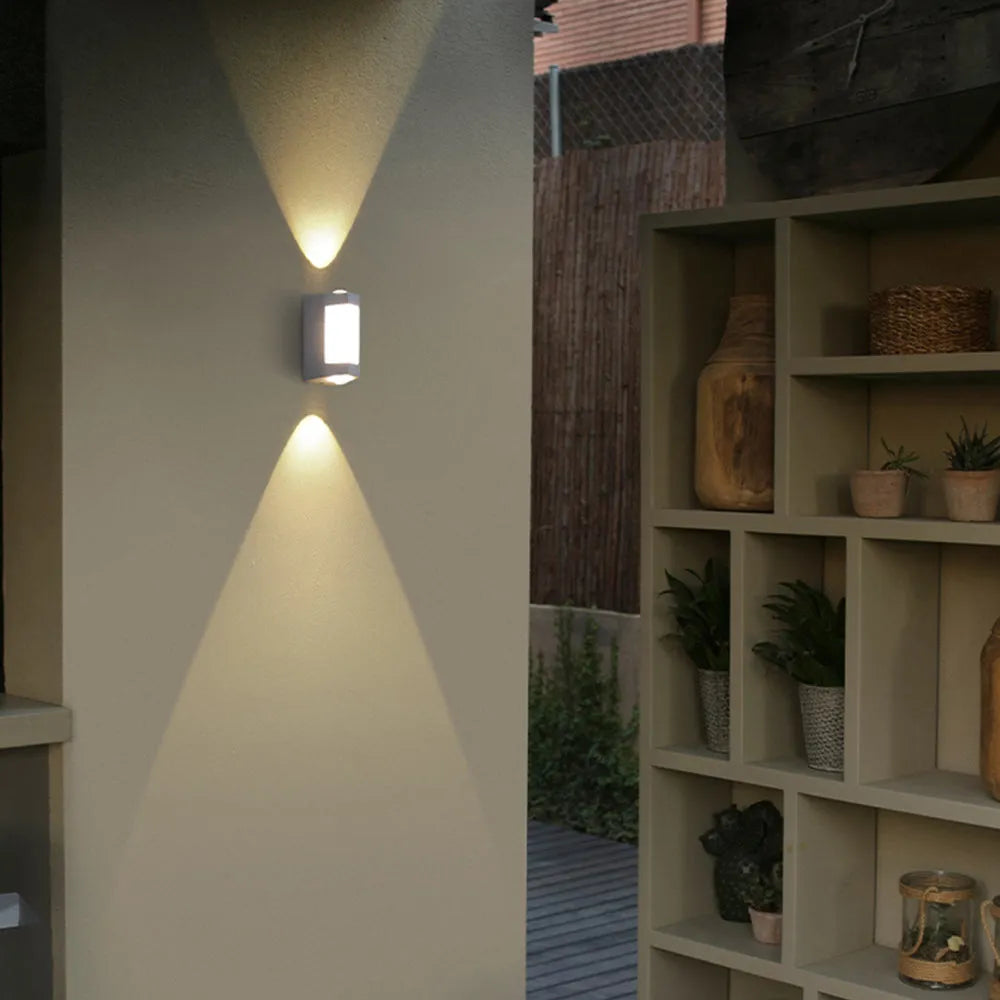 Outdoor Wall Lamp Up & Down LED White Black Waterproof IP65 Modern Design Facade Lamp Garden Lighting Outdoor Lamp | Sansoti