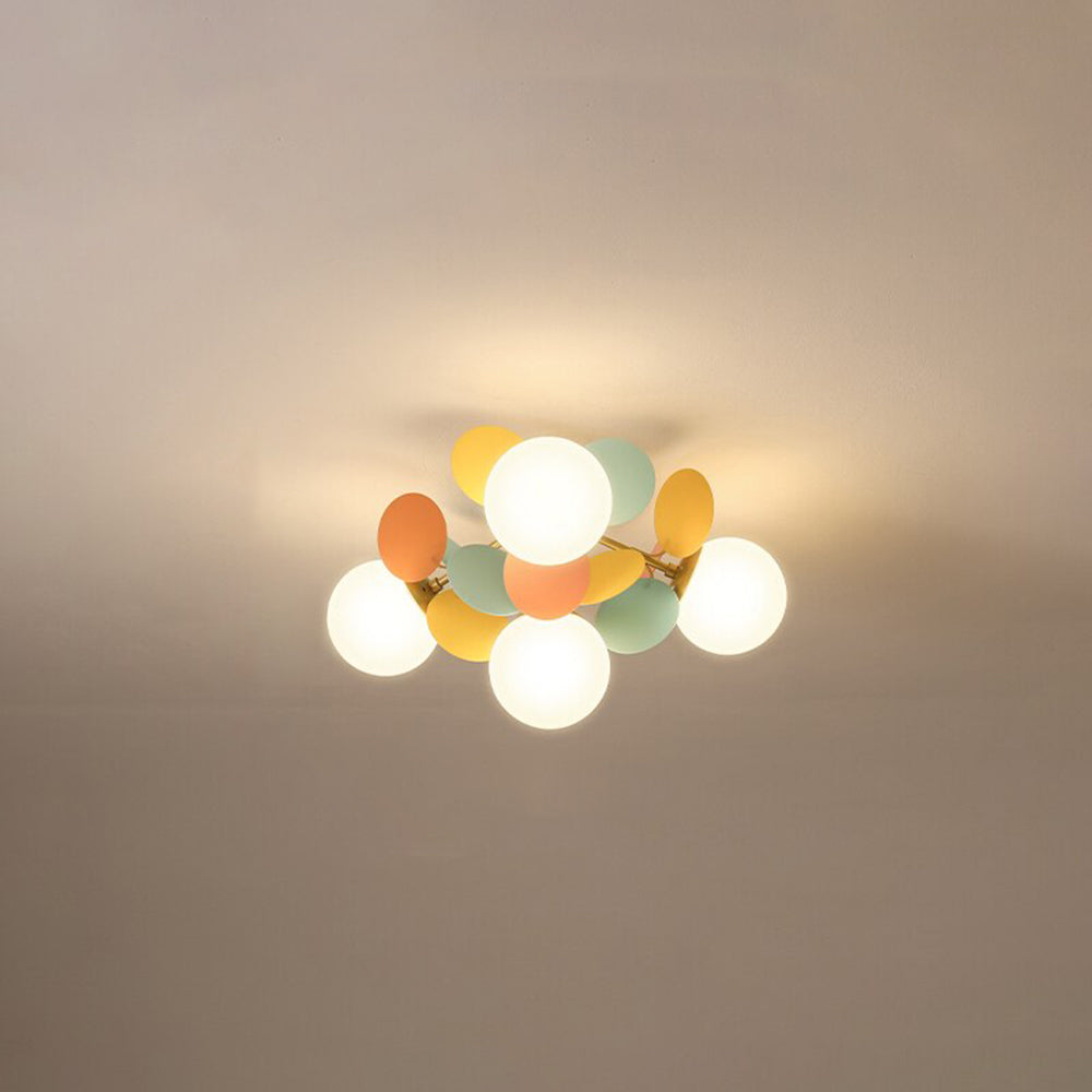 Glas-Kronleuchter mit Acryl-G9-LED-Blütenzweigen, dimmbar, drei Farben, Wohnzimmer, Esszimmer, Deckenbeleuchtung | Sansoti
