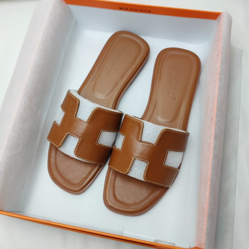 Dames Sandalen H-Profiel Vegan Leder Comfortabel Elegant Zomer Schoeisel | Sansoti