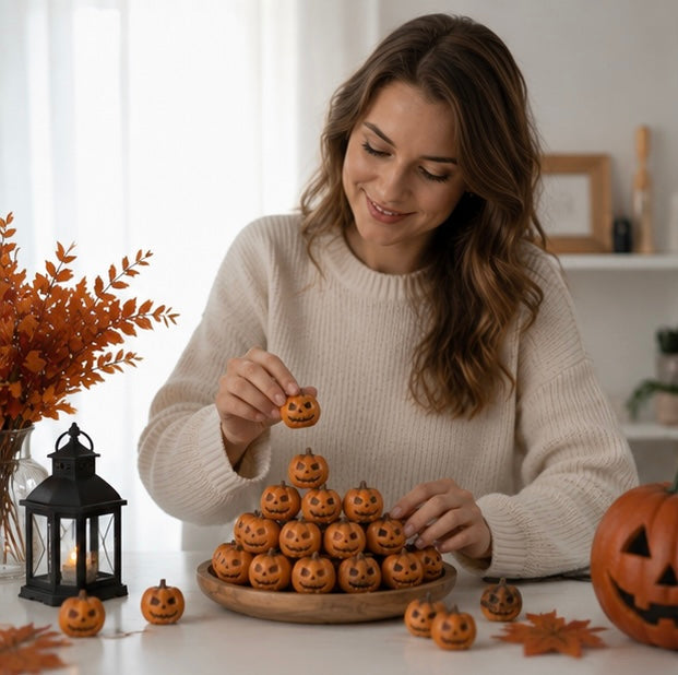 Mini Resin Pumpkins Halloween Decoration Craft Material Festive Home Décor Crafts Autumn Decoration | Sansoti