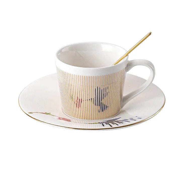 Kaffeetasse mit Spiegelreflexionsuntertasse Keramik Design Set | Restfield