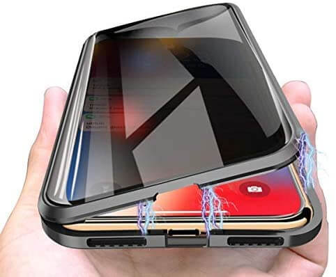 Coque de Téléphone en Verre Magnétique avec Protection d'Écran Vie Privée — Protection 360° pour iPhone | Sansoti