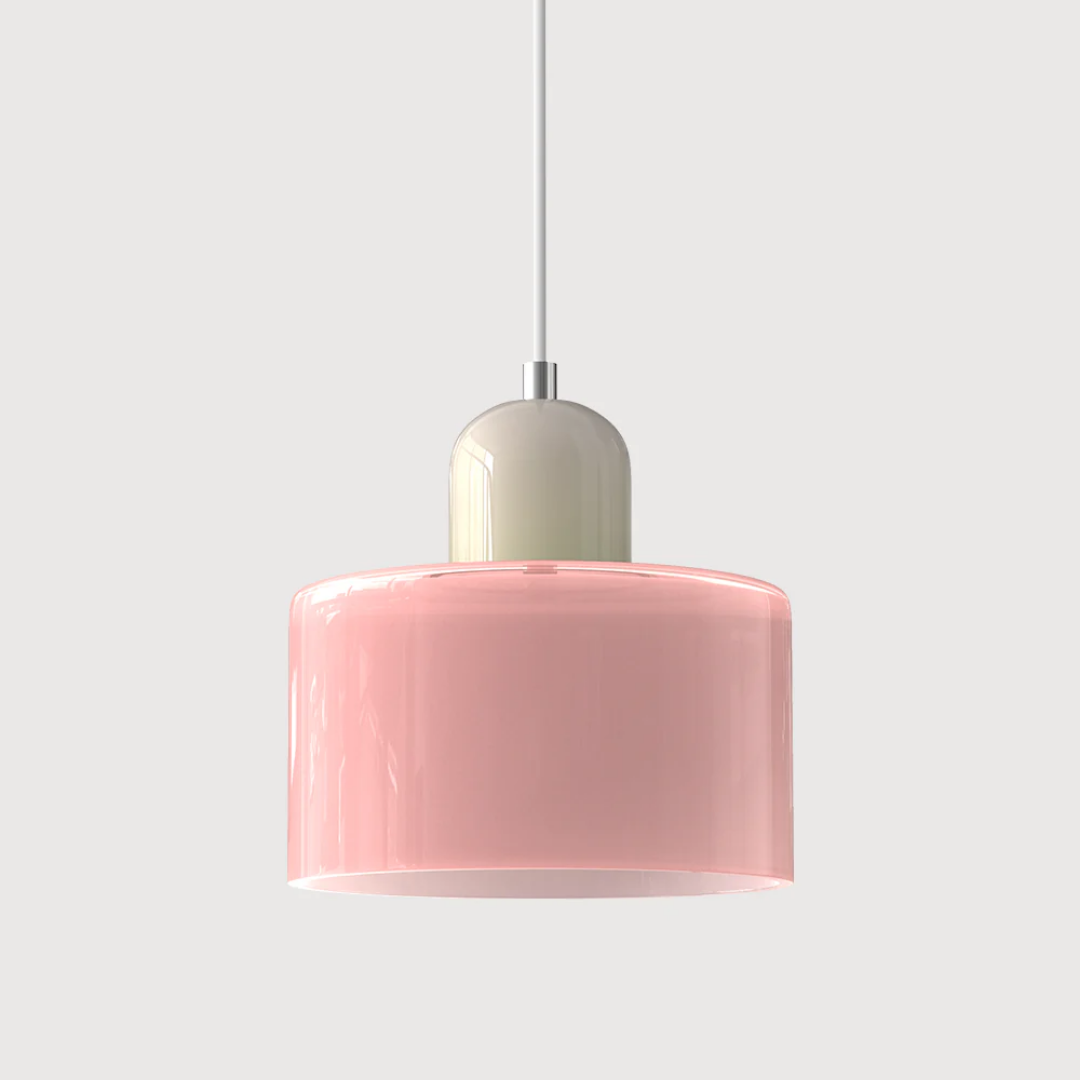 Lismeno Retro Hanglamp Glas 15cm Groen Oranje Eettafel Keuken Vintage Verlichting Compact | Sansoti