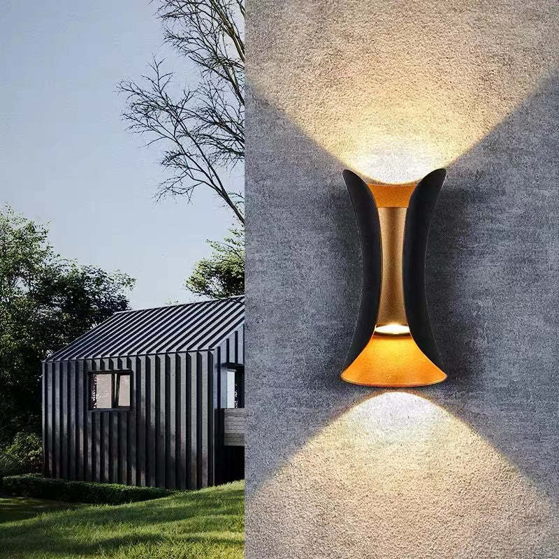 Applique Murale Extérieure Métal Noir Blanc LED Design Moderne Jardin Terrasse Entrée Façade Ambiance | Restfield