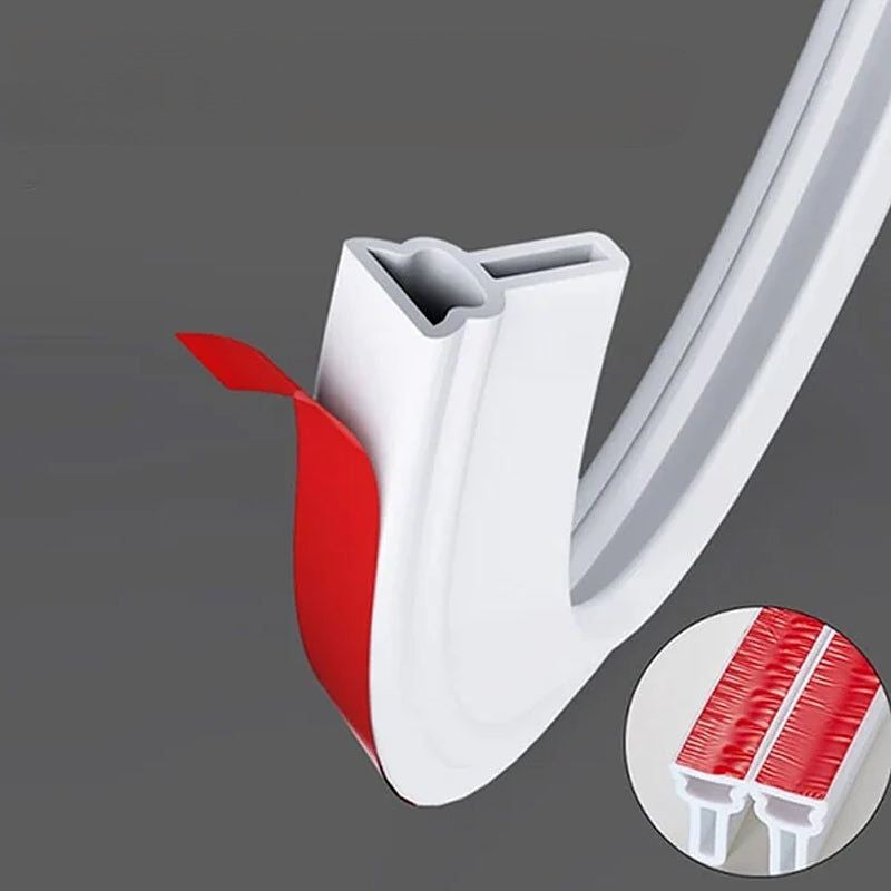 Bande coupe-eau en silicone, seuil de douche, bande de seuil pour mur de cuisine et salle de bains, joint flexible et étanche | Sansoti