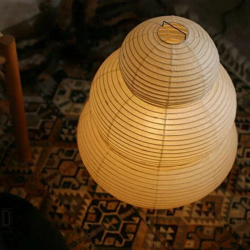 Stehleuchte Reispapier Japanisches Design Weiß 40cm Stimmungslicht Wohnzimmer Schlafzimmer | Restfield