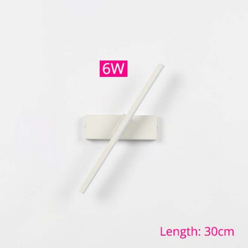 Modern LED Wall Light, Adjustable, Black and White, 30-50 cm, Accent Lighting for Hallway, Bedroom and Living Room | Sansoti