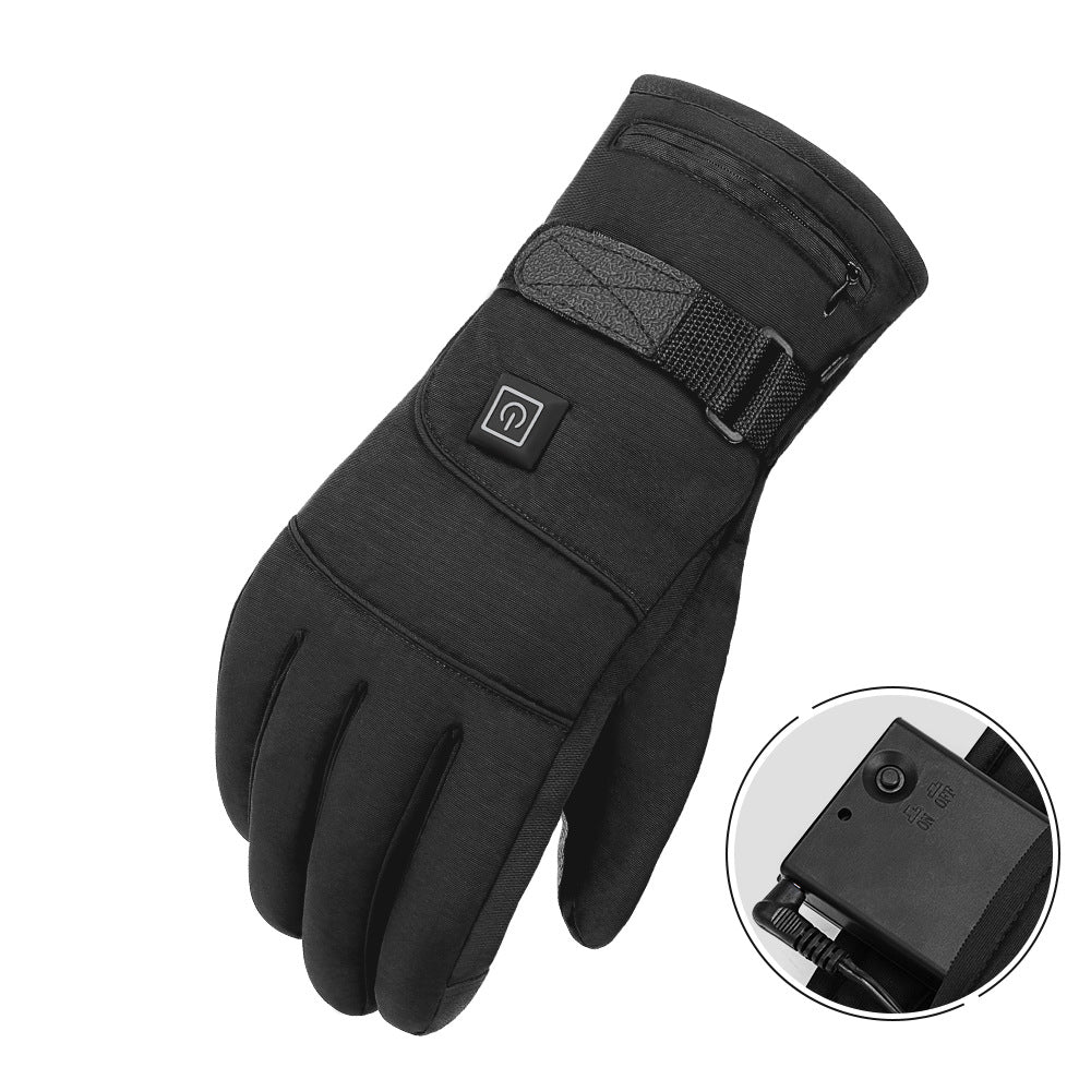 Heated Gloves Touchscreen Waterproof Thermal Winter Gloves Skiing Motorcycling Outdoor Sports | Sansoti