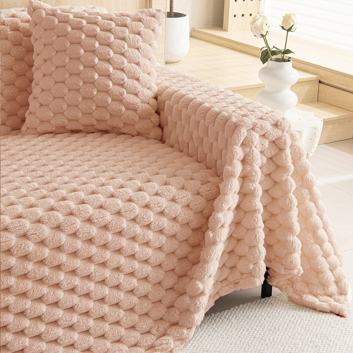 Gewebter waschbarer Sofabezug für Haustiere 180x230 230x420 cm - Schutz vor Flecken, Kratzern, Abnutzung und Hundehaaren | Sansoti